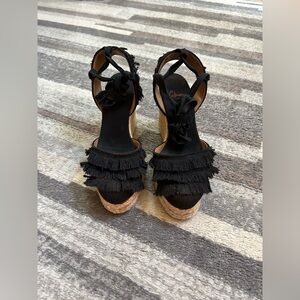 Castañer Cala Fringed Canvas Espadrilles in Size 38